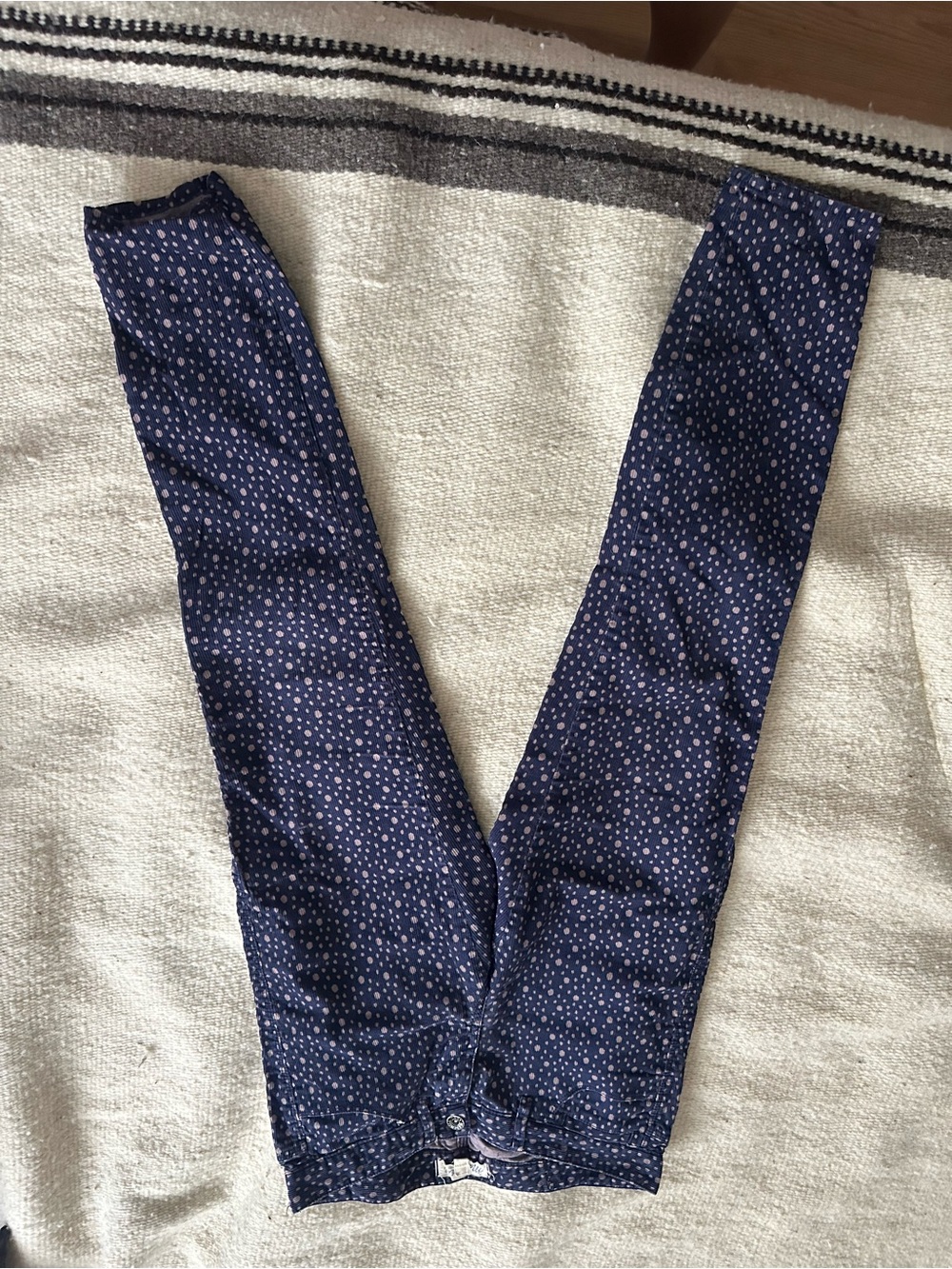 Madewell Navy Blue Polka Dot Jeans